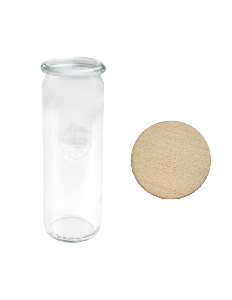 Słoiki i butelki - Słoiki WECK / drewniane wieko słoik 600ml CYLINDER - product MODO24.PL 2