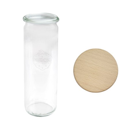 Słoiki WECK / drewniane wieko słoik 600ml CYLINDER