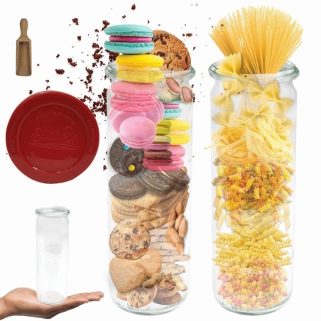 Słoiki WECK / silikonowe wieko, miarka słoik 600ml CYLINDER