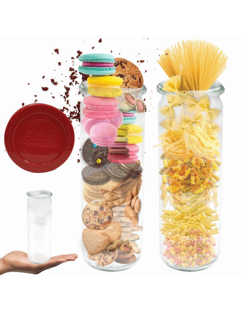 Słoiki i butelki - Słoiki WECK / silikonowe wieko słoik 600ml CYLINDER - product MODO24.PL 11