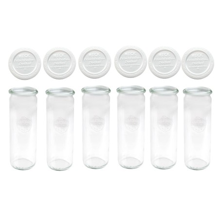 Słoiki WECK 6szt/ plastikowe wieko słoik 600ml CYLINDER