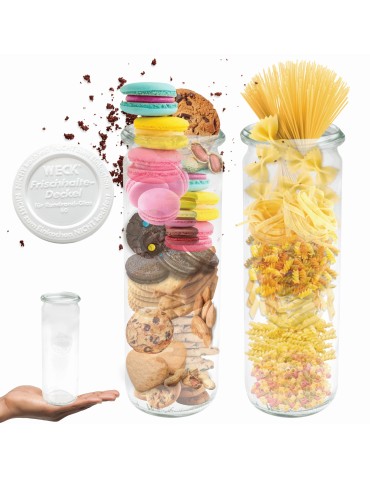 Słoiki i butelki - Słoiki WECK / plastikowe wieko słoik 600ml CYLINDER - product 11