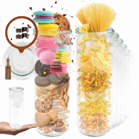 Słoiki WECK 12szt/ szklane wieko, miarka słoik 600ml CYLINDER