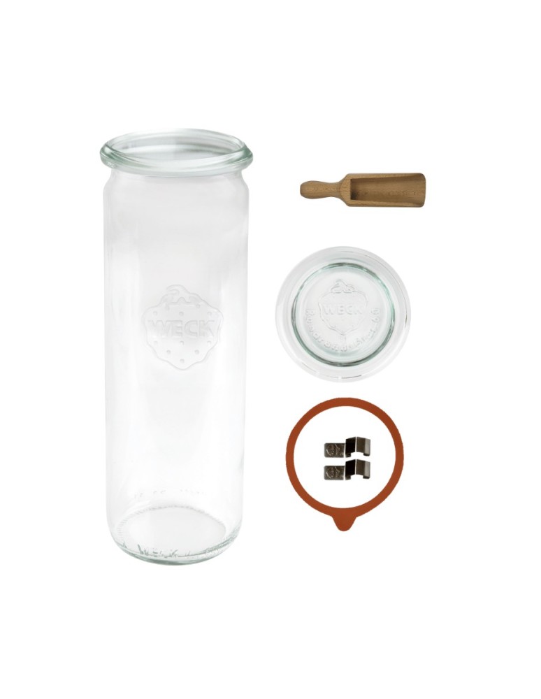 Słoiki i butelki - Słoiki WECK / szklane wieko, miarka słoik 600ml CYLINDER - product MODO24.PL 12