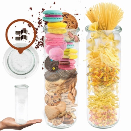 Słoiki WECK / szkl. wieko,gumka, bl słoik 600ml CYLINDER