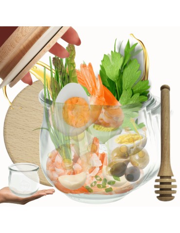 Słoiki WECK 12szt/ drewniane wieko, nabierak słoik 580ml TULIP