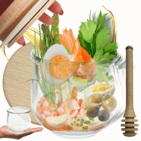 Słoiki WECK 12szt/ drewniane wieko, nabierak słoik 580ml TULIP