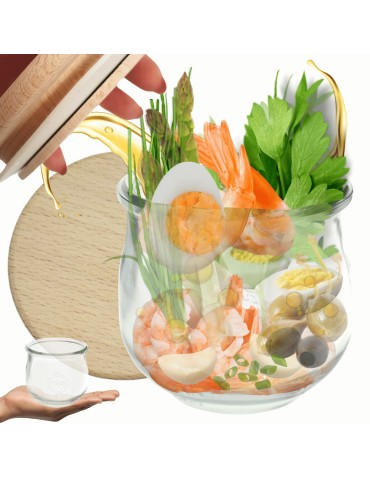 Słoiki WECK / drewniane wieko słoik 580ml TULIP