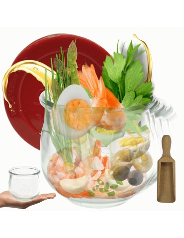 Słoiki WECK 12szt/ silikonowe wieko, miarka słoik 580ml TULIP