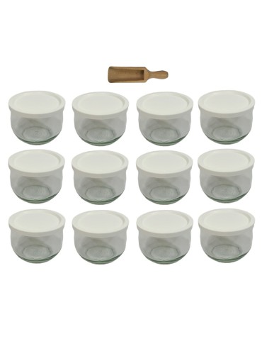 Słoiki WECK 12szt/ plastikowe wieko, miarka słoik 580ml TULIP - produkt 2