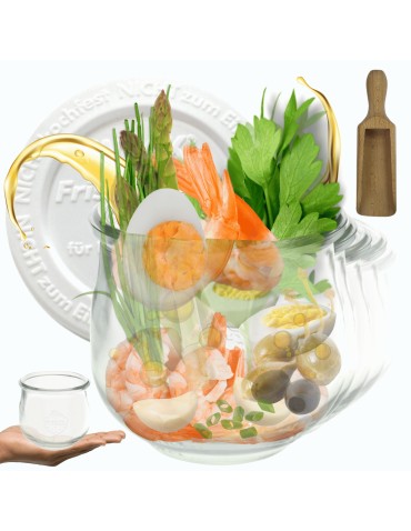 Słoiki WECK 6szt/ plastikowe wieko, miarka słoik 580ml TULIP