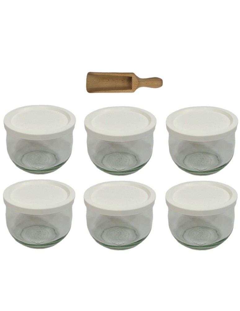 Słoiki i butelki - Słoiki WECK 6szt/ plastikowe wieko, miarka słoik 580ml TULIP - product MODO24.PL 2