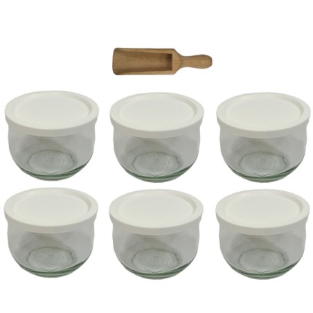Słoiki WECK 6szt/ plastikowe wieko, miarka słoik 580ml TULIP