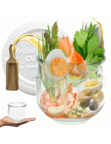 Słoiki i butelki - Słoiki WECK / plastikowe wieko, miarka słoik 580ml TULIP - product 11