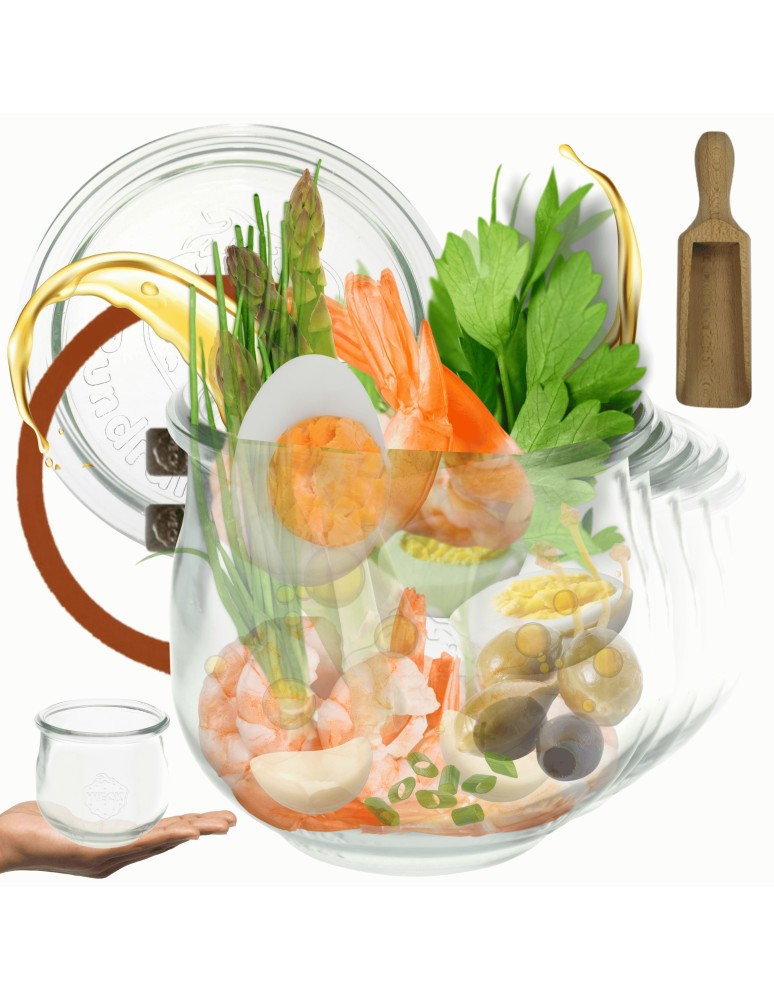 Słoiki i butelki - Słoiki WECK 12szt/ szklane wieko, miarka słoik 580ml TULIP - produkt MODO24.PL 1