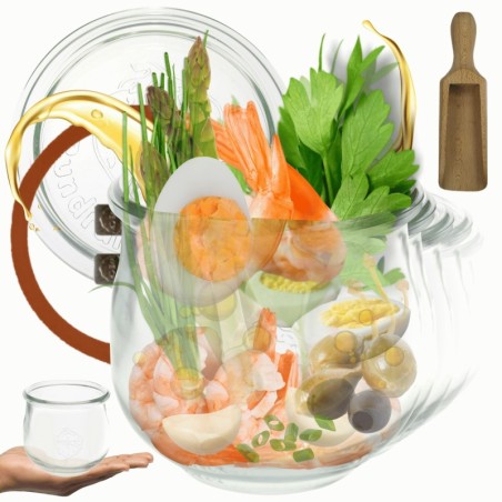 Słoiki WECK 12szt/ szklane wieko, miarka słoik 580ml TULIP