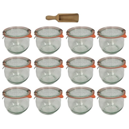 Słoiki WECK 12szt/ szklane wieko, miarka słoik 580ml TULIP