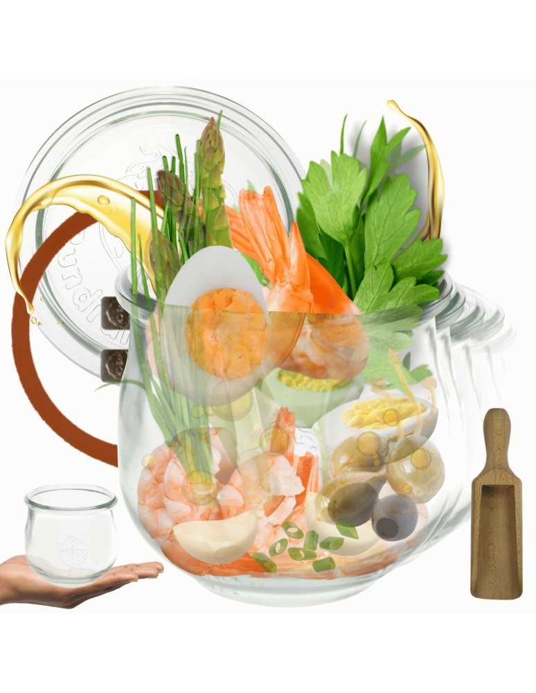Słoiki i butelki - Słoiki WECK 6szt/ szklane wieko, miarka słoik 580ml TULIP - produkt MODO24.PL 1
