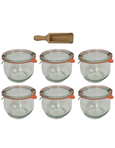 Słoiki WECK 6szt/ szklane wieko, miarka słoik 580ml TULIP - produkt 2