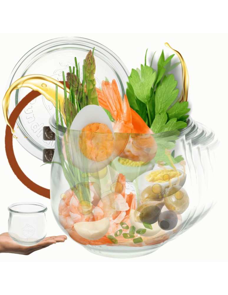 Słoiki i butelki - Słoiki WECK 12szt/ szkl. wieko,gumka, bl słoik 580ml TULIP - produkt MODO24.PL 21