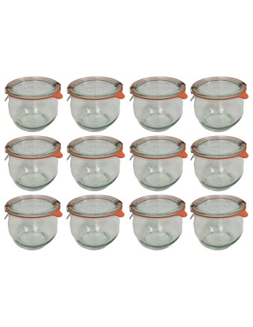 Słoiki i butelki - Słoiki WECK 12szt/ szkl. wieko,gumka, bl słoik 580ml TULIP - produkt 22