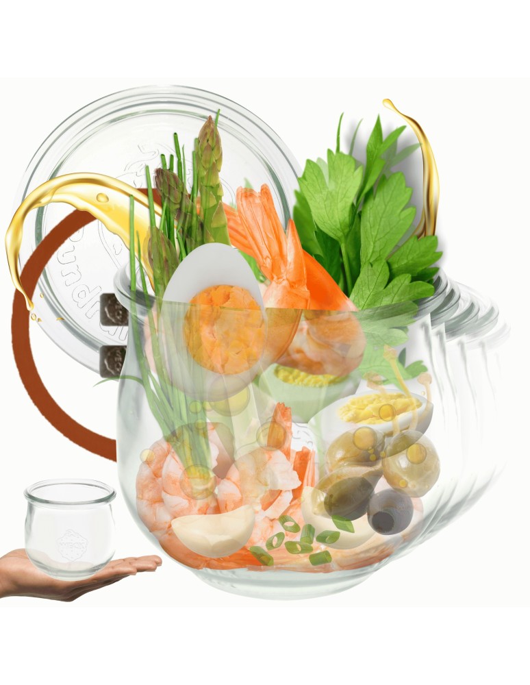 Słoiki i Dodatki - Słoiki WECK 6szt/ szkl. wieko,gumka, bl słoik 580ml TULIP - product MODO24.PL 21