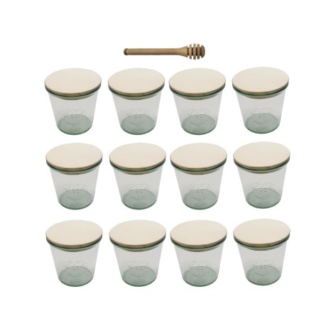 Słoiki WECK 12szt/ drewniane wieko, nabierak słoik 580ml MOLD