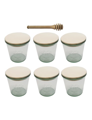 Słoiki WECK 6szt/ drewniane wieko, nabierak słoik 580ml MOLD - produkt 2
