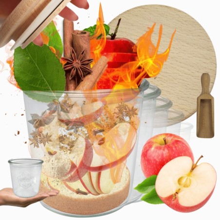 Słoiki WECK 6szt/ drewniane wieko, miarka słoik 580ml MOLD