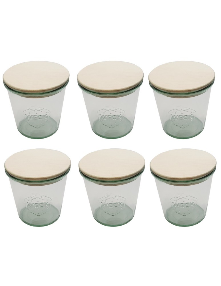 Słoiki i butelki - Słoiki WECK 6szt/ drewniane wieko słoik 580ml MOLD - product MODO24.PL 2