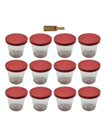 Słoiki WECK 12szt/ silikonowe wieko, miarka słoik 580ml MOLD - produkt 2