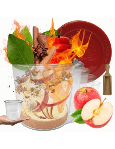 Słoiki WECK 6szt/ silikonowe wieko, miarka słoik 580ml MOLD