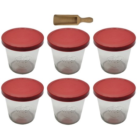 Słoiki WECK 6szt/ silikonowe wieko, miarka słoik 580ml MOLD