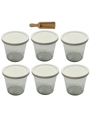 Słoiki WECK 6szt/ plastikowe wieko, miarka słoik 580ml MOLD - produkt 2