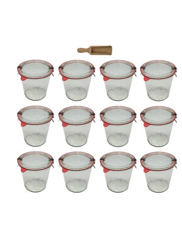 Słoiki WECK 12szt/ szklane wieko, miarka słoik 580ml MOLD - produkt 2