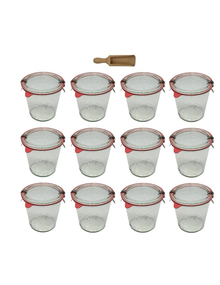 Słoiki i butelki - Słoiki WECK 12szt/ szklane wieko, miarka słoik 580ml MOLD - product MODO24.PL 2