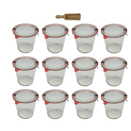 Słoiki WECK 12szt/ szklane wieko, miarka słoik 580ml MOLD