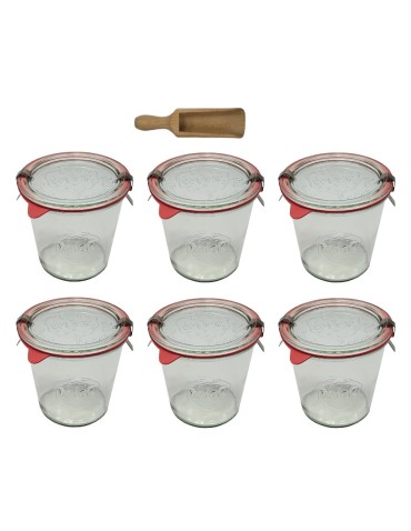 Słoiki WECK 6szt/ szklane wieko, miarka słoik 580ml MOLD - produkt 2