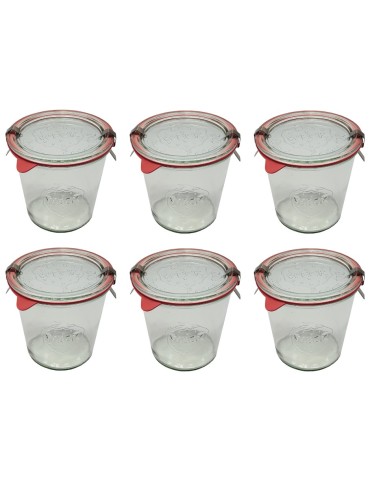 Słoiki i butelki - Słoiki WECK 6szt/ szkl. wieko,gumka, bl słoik 580ml MOLD - produkt 22