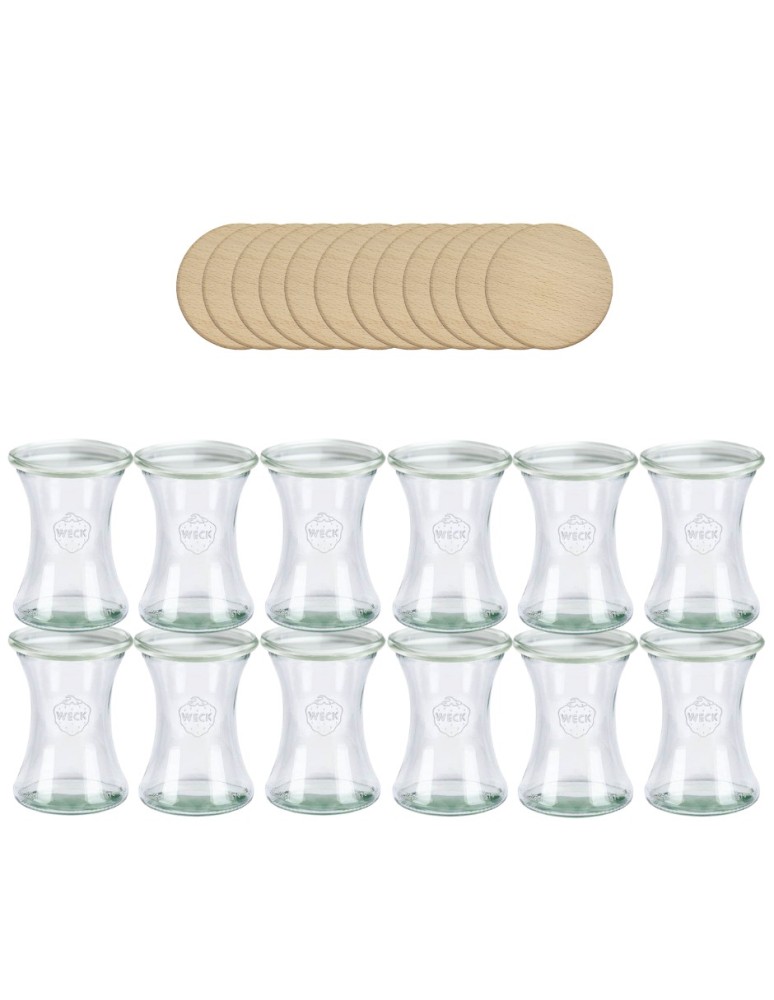 Słoiki weck - Słoiki Weck 370ml pucharek DELI żaroodporne drewniane wieka 12szt SOLIDNE - product MODO24.PL 2