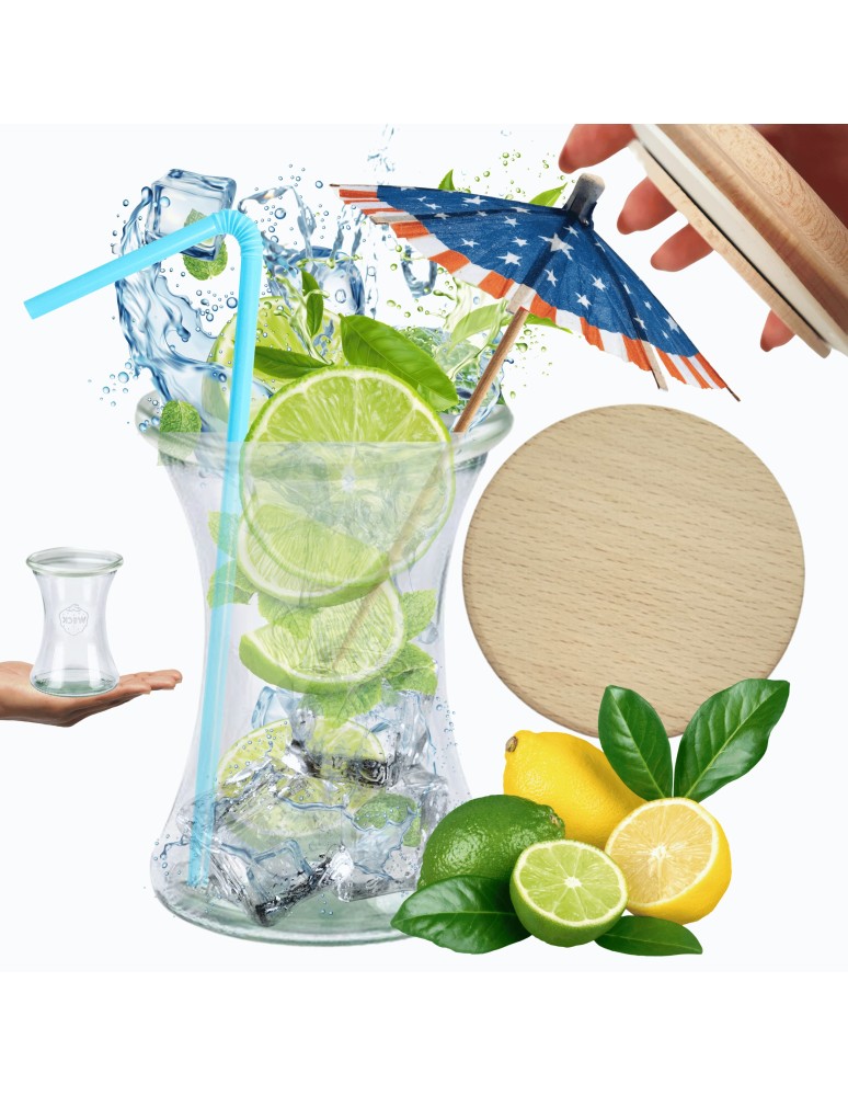 Słoiki weck - Słoik Weck 370ml na koktajl DELI żaroodporny drewniane wieko 1szt SOLIDNY - product MODO24.PL 1
