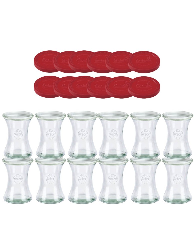 Słoiki weck - Słoiki Weck 370ml pucharek DELI żaroodporne silikonowe wieka 12szt TRWAŁE - product MODO24.PL 2