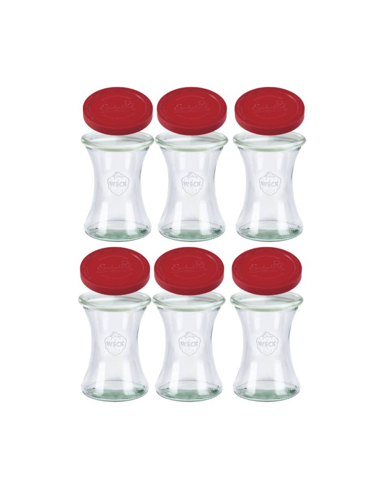 Słoiki weck - Słoiki Weck 370ml drinki DELI żaroodporne silikonowe wieka 6szt TRWAŁE - product MODO24.PL 2
