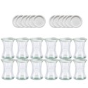 Słoiki Weck 370ml szklanka DELI żaroodporne weki plastikowe wieka 12szt