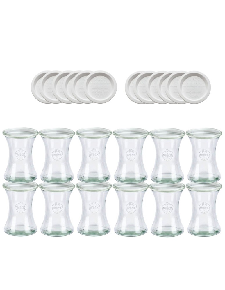 Słoiki weck - Słoiki Weck 370ml szklanka DELI żaroodporne weki plastikowe wieka 12szt - product MODO24.PL 2