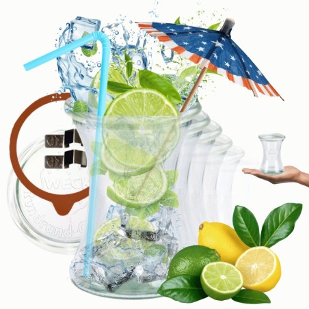 Słoiki Weck 370ml pucharek DELI żaroodporne dżem zapinki wieko gumka 12szt