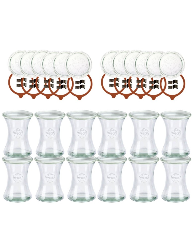 Słoiki weck - Słoiki Weck 370ml pucharek DELI żaroodporne dżem zapinki wieko gumka 12szt - product MODO24.PL 2