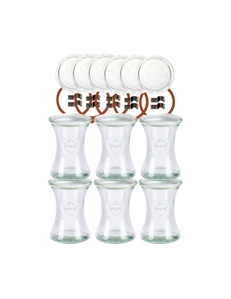 Słoiki weck - Słoiki Weck 370ml pucharek DELI żaroodporne dżem zapinki wieko gumka 6szt - product MODO24.PL 2