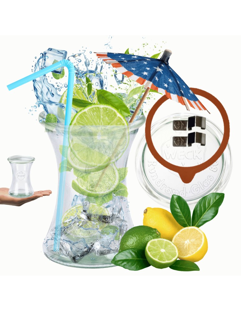 Słoiki weck - Słoik Weck 370ml pucharek DELI żaroodporny dżem zapinki wieko gumka 1szt - product MODO24.PL 1