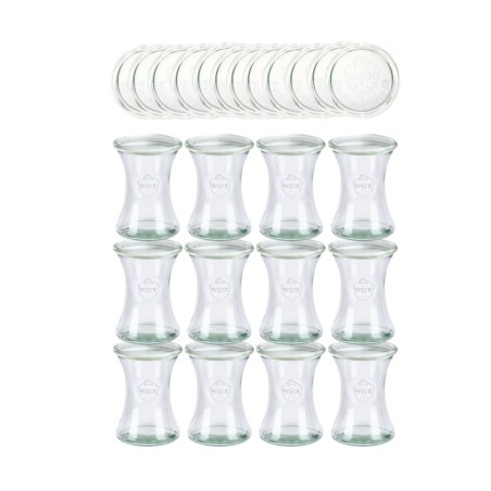 Słoiki Weck 370ml słoiki szklane ozdobne DELI przyprawy wieka szkło 12szt